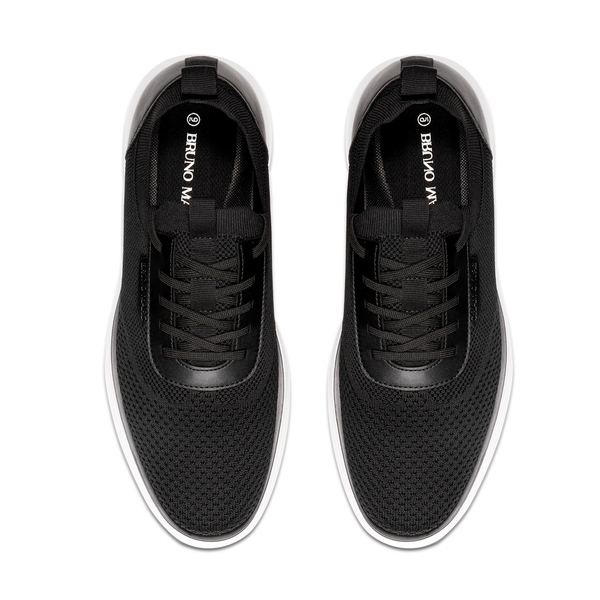 [MaxFlex SuiteBreeze+] Men's Breathable Oxford Knit Sneakers - BLACK-WHITE - 4
